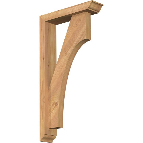 Ekena Millwork Westlake Traditional Smooth Bracket w/ Offset Brace, Western Red Cedar, 3 1/2"W x 14"D x 26"H BKT0402X14X26WTL01SWR - main